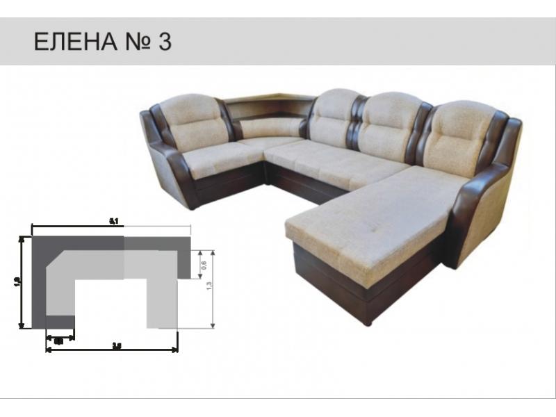 диван угловой елена 3 в Кургане