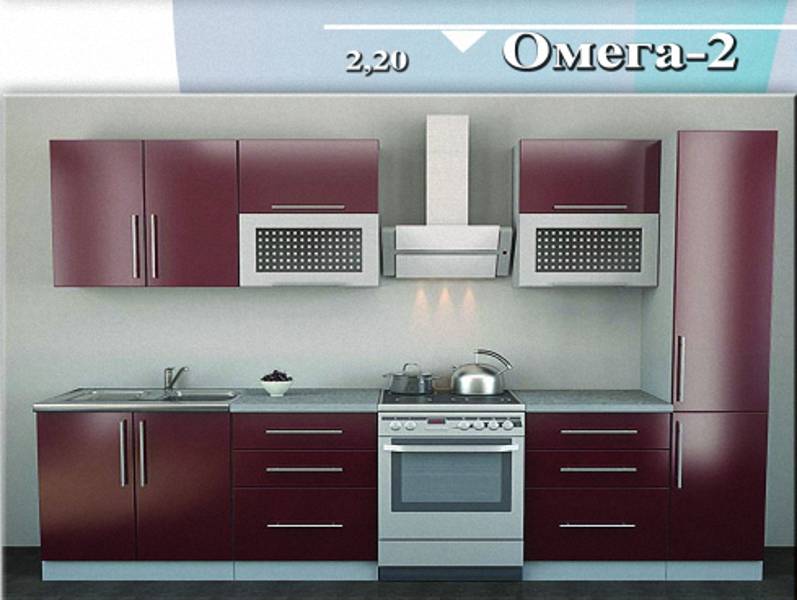 кухня прямая «омега 2» в Кургане