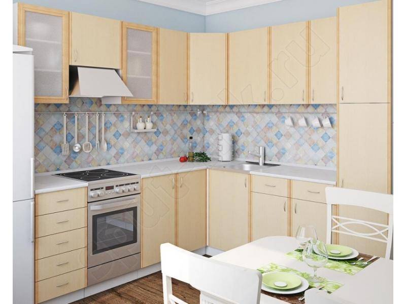 кухонный гарнитур угловой клён в Кургане