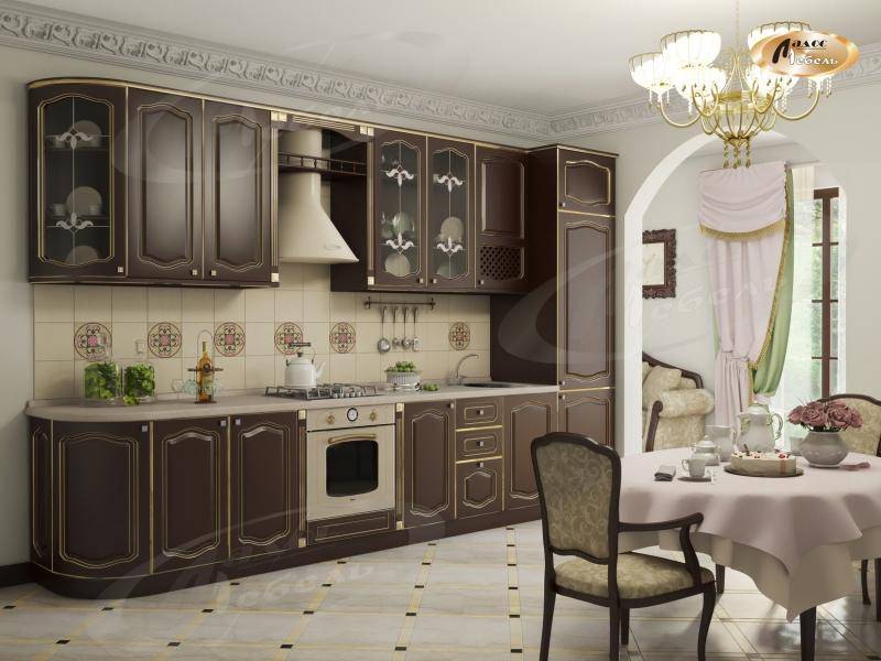 кухня прямая «шоколад тюдор» в Кургане