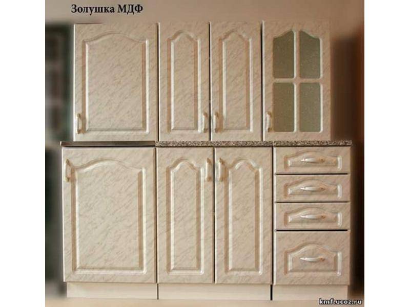 кухня золушка мдф (серый мрамор) в Кургане