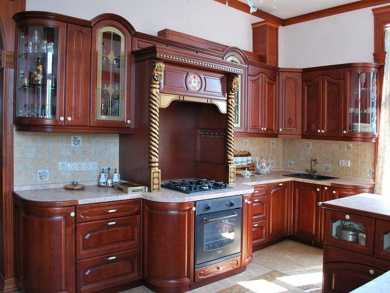 кухонный гарнитур береза цвет вишня в Кургане