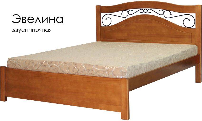 деревянная с ковкой кровать эвелина в Кургане