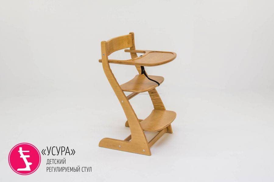 детский растущий регулируемый стул усура древесный в Кургане