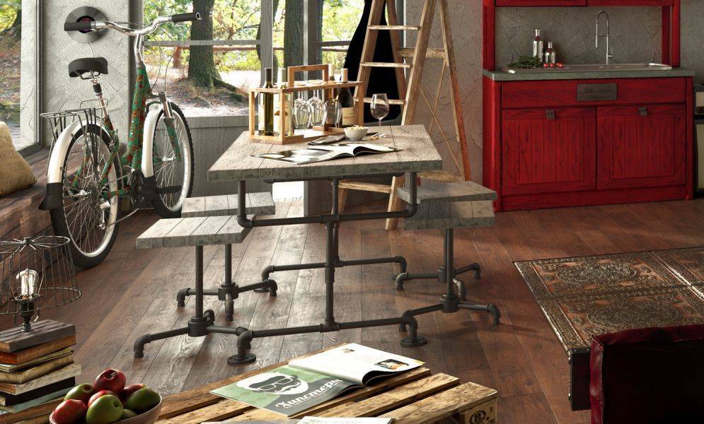 столовая группа home collection в стиле loft в Кургане