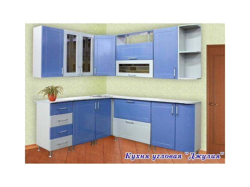 голубая угловая кухня джулия в Кургане