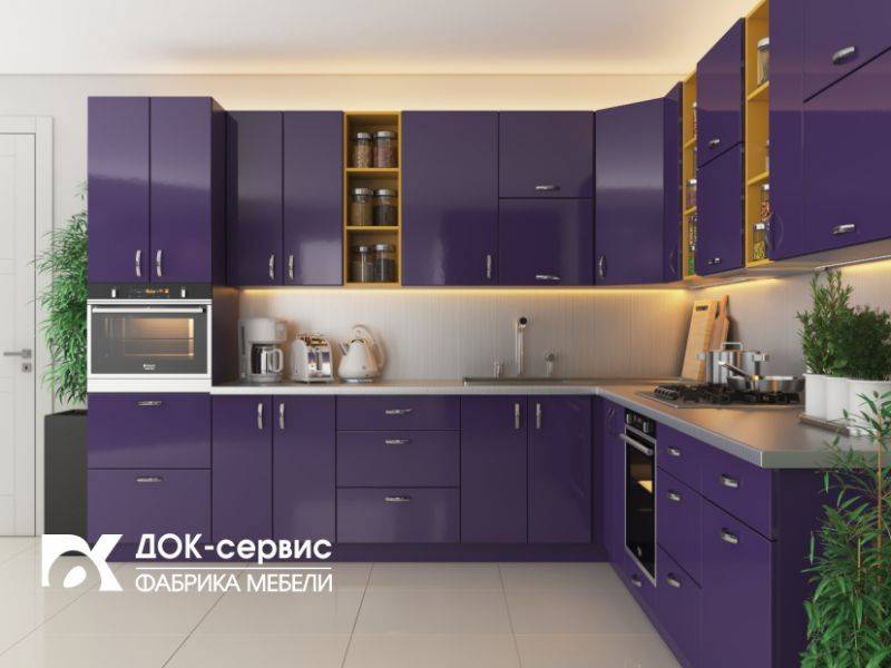 угловая кухня фиолетовая в Кургане