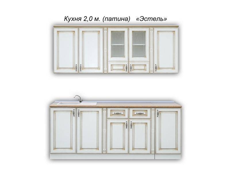 кухня прямая эстель патина в Кургане
