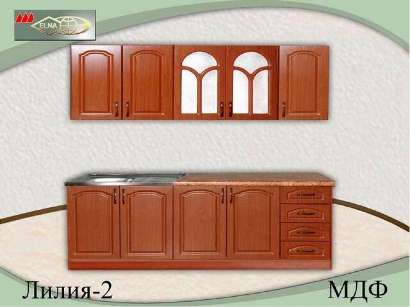 кухня прямая лилия 2 (мдф) в Кургане