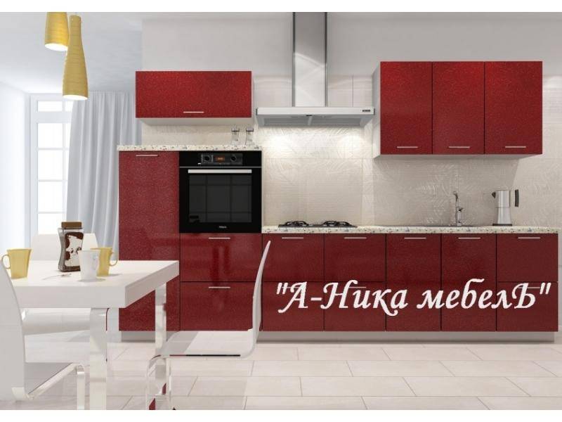 кухня прямая гамма бордо в Кургане