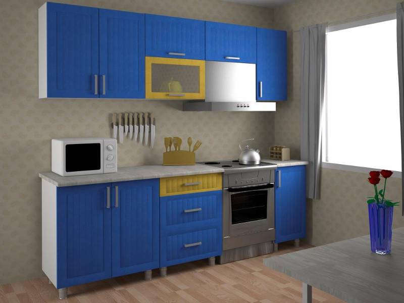 кухонный гарнитур прямой золушка blue oliva в Кургане