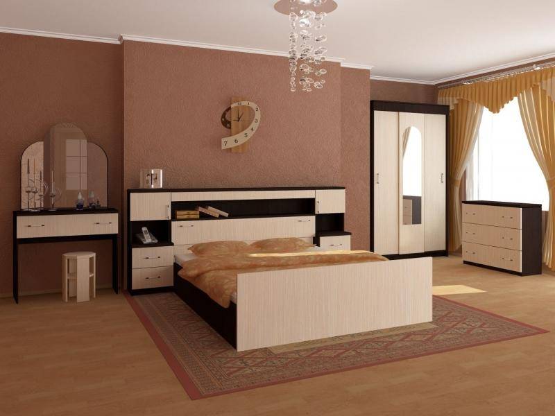 спальня бася с прикроватным блоком (лдсп) в Кургане