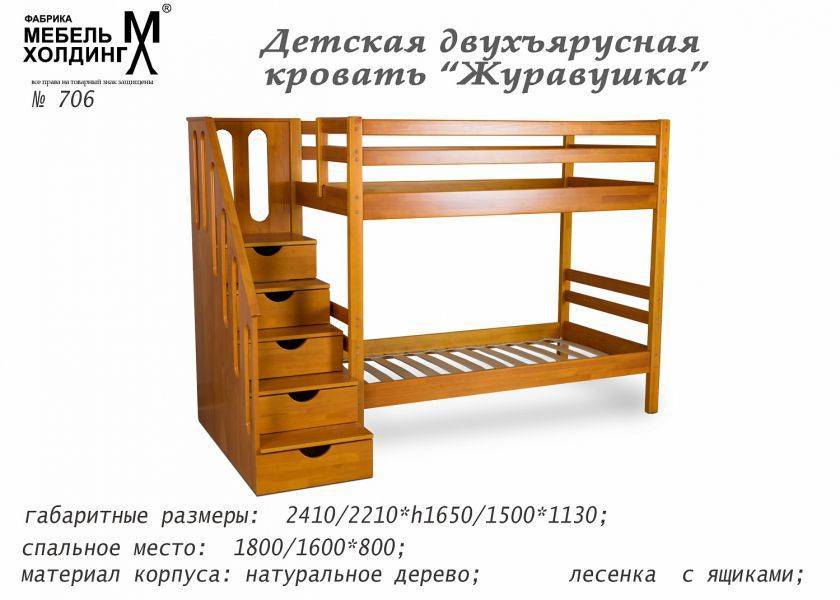 кровать детская игровая 2х-ярусная журавашка в Кургане