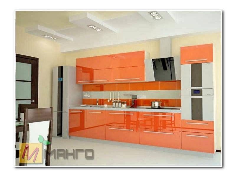 прямая кухня бесси с фасадом акрил в Кургане