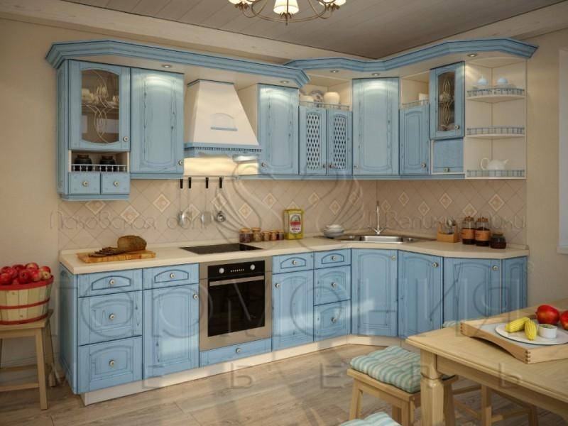 кухня лазурь массив в Кургане