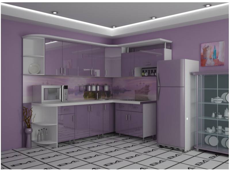 кухня угловая анита пластик в Кургане