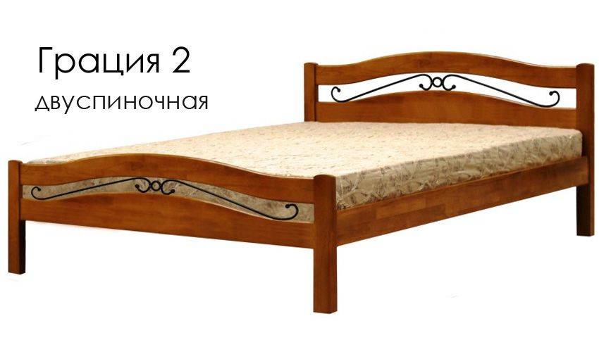 деревянная кровать грация 2 двуспиночная в Кургане