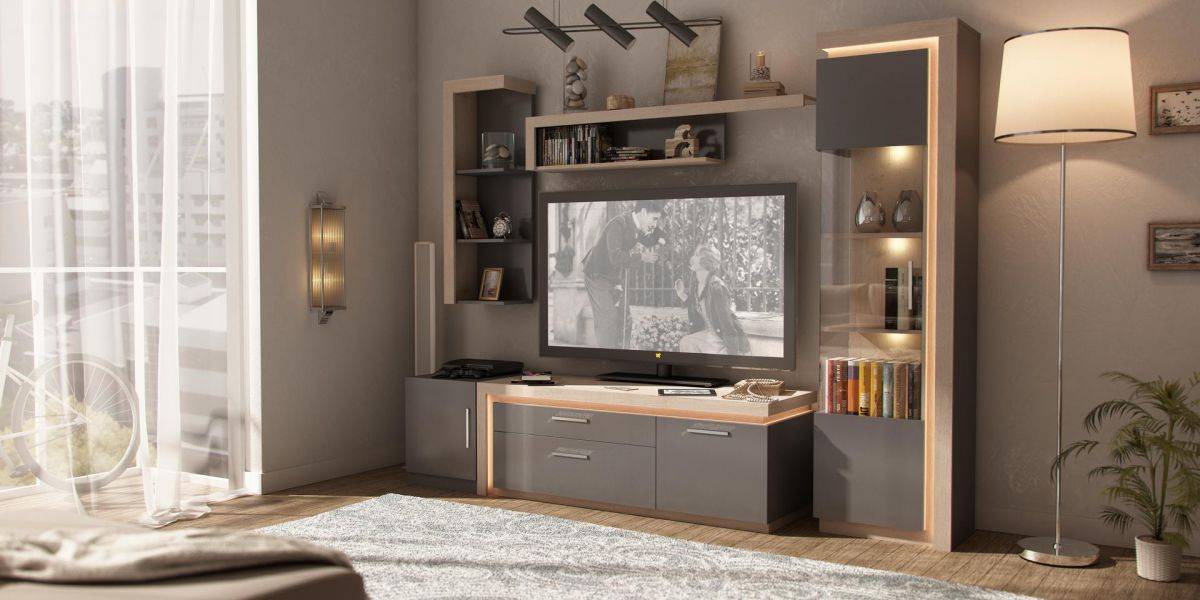 гостиная неон антрацит в Кургане