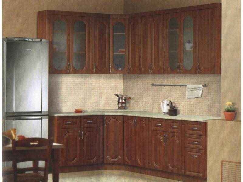 угловая кухня ника-1 с фасадами мдф-классик в Кургане