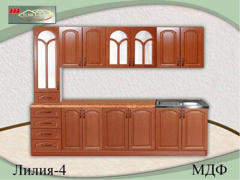 кухня прямая лилия 4 (мдф) в Кургане