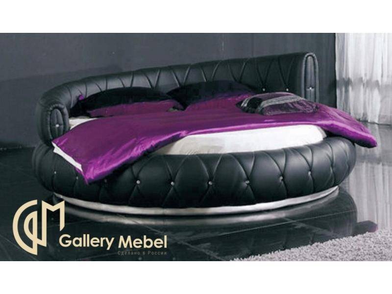 черная кровать letto rotondo 02 в Кургане