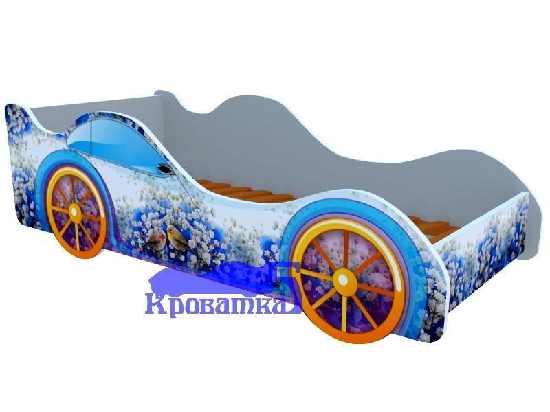 кровать-машина с фотопечатью зяблики в Кургане