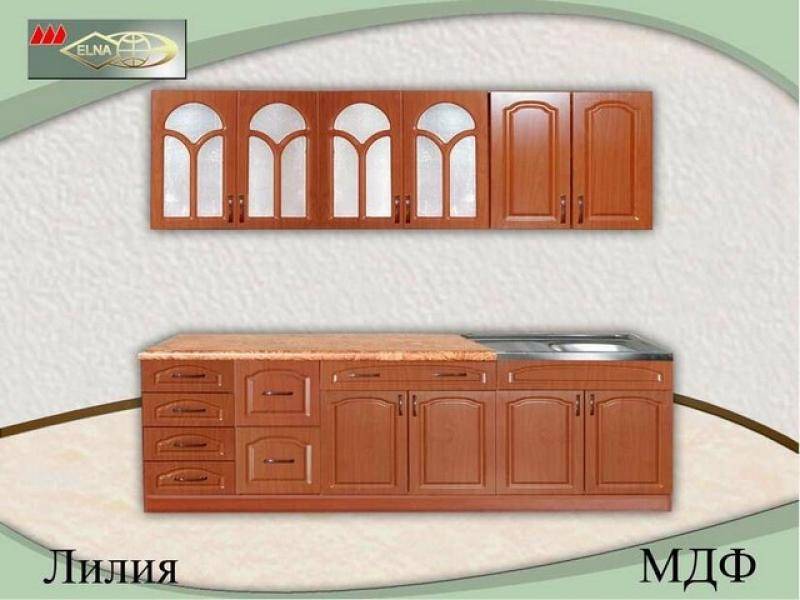 кухня прямая лилия (мдф) в Кургане