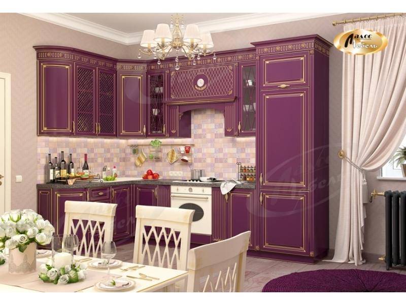 сиреневая угловая кухня персефона в Кургане