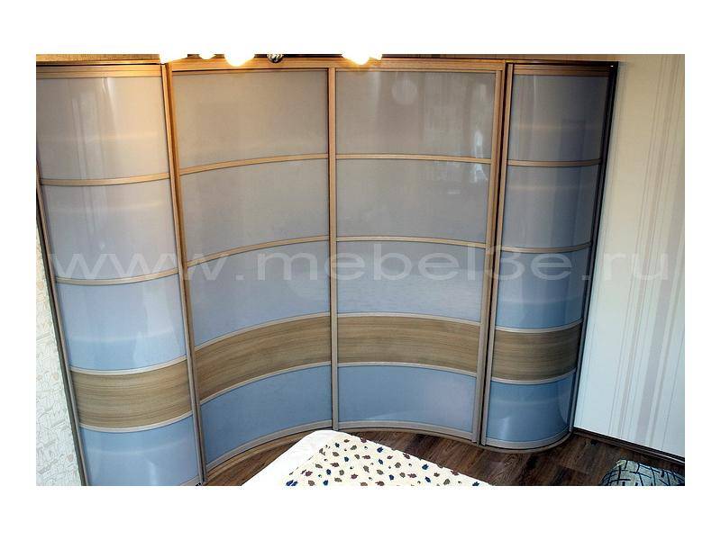 встроенный радиусный шкаф-купе 2560х2560 в Кургане