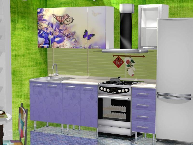 фиолетовая кухня бабочки в Кургане