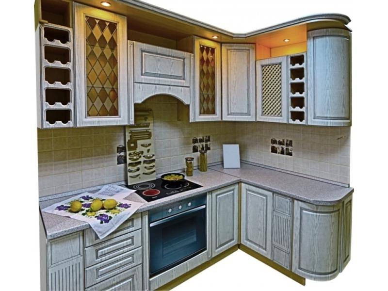 кухня угловая патина серебро в Кургане