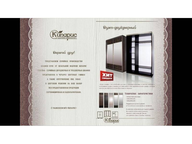 шкаф-купе дуэт двухдверный в Кургане