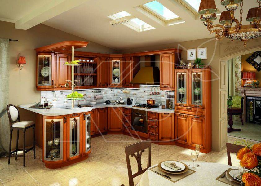 классическая кухня елизавета из массива бука в Кургане