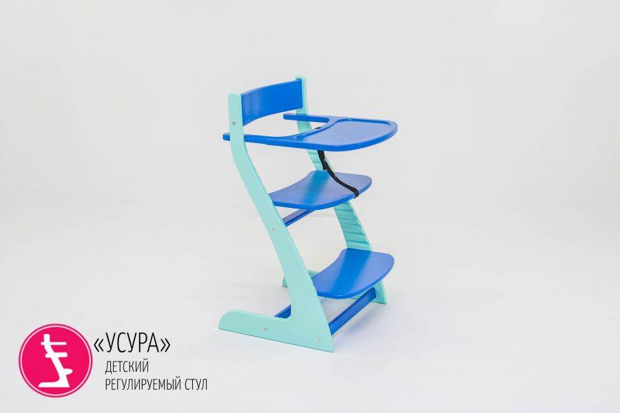 детский растущий регулируемый стул усура мятно-синий в Кургане