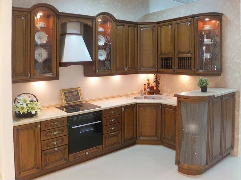 кухонный гарнитур бук цвет старый орех-патина черная в Кургане