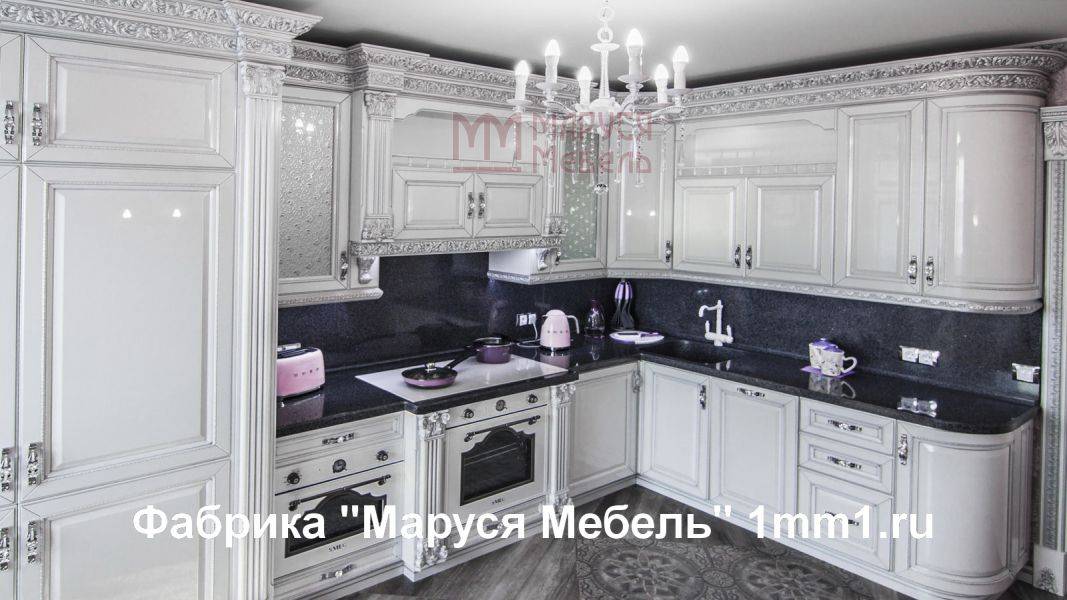 белая резная кухня в Кургане