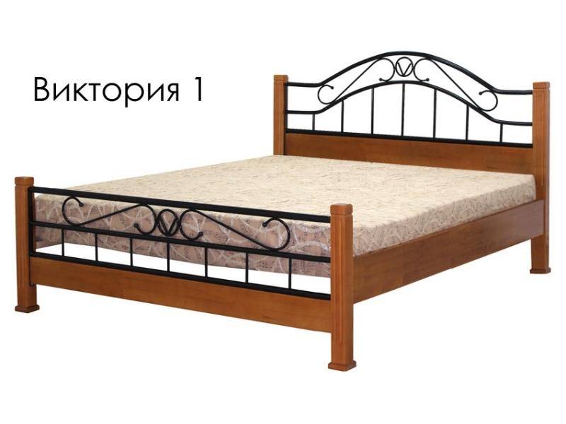 кровать виктория 1из массива сосны с элементами ковки в Кургане