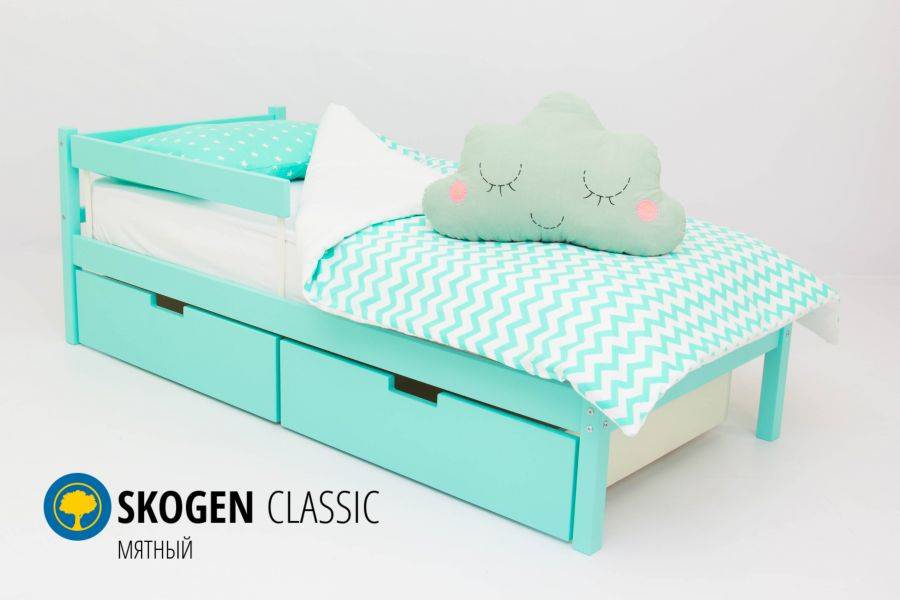 детская кровать skogen classic мятный в Кургане