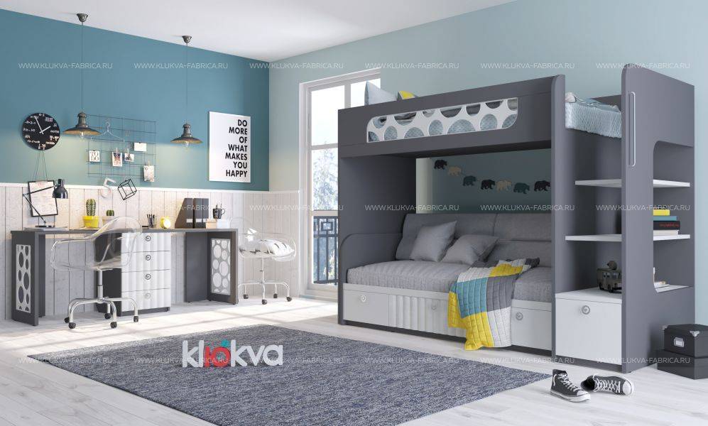 детская вельвет velvet с двухъярусной кроватью в Кургане