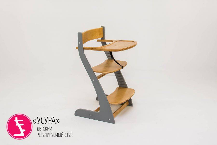 детский растущий регулируемый стул усура графит-дерево в Кургане