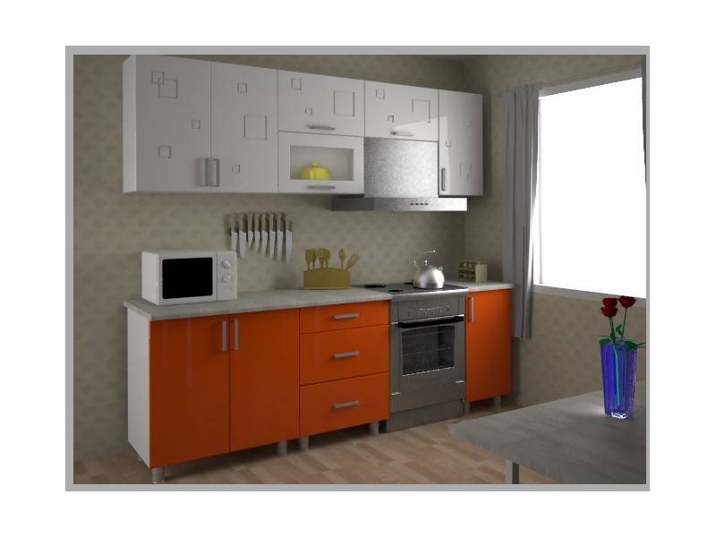 кухонный гарнитур прямой orange в Кургане