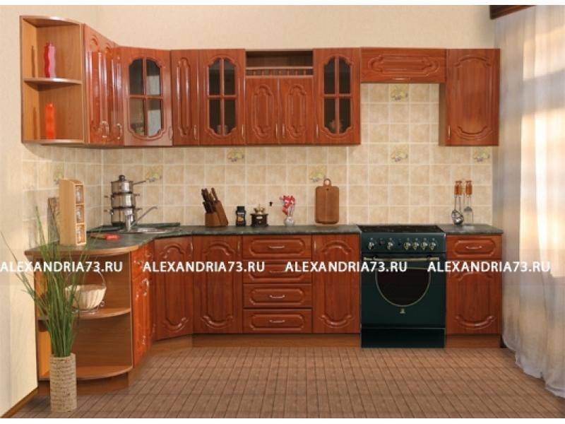 кухня угловая александрия плюс с радиусом открытым в Кургане