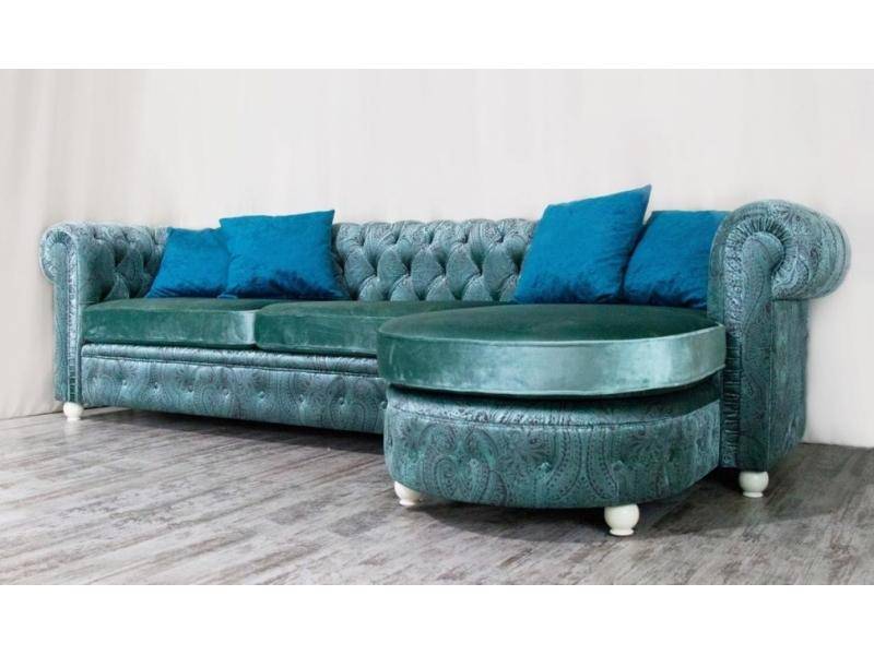 диван chesterfield с оттоманкой в Кургане