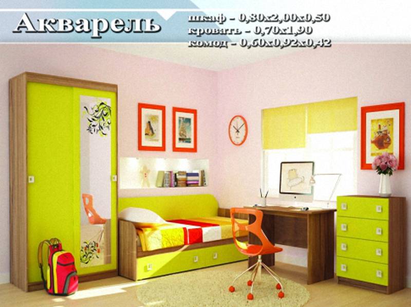 детский гарнитур «акварель» в Кургане
