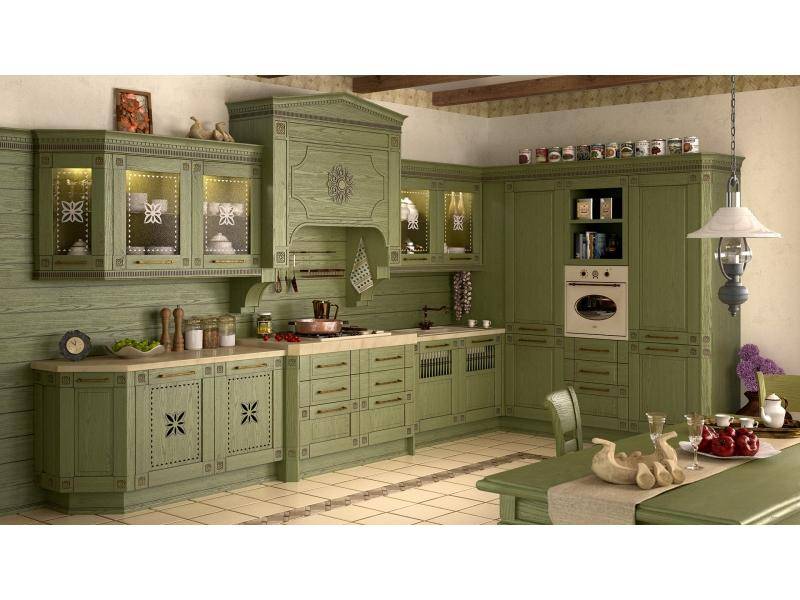 кухня прямая floreale verde в Кургане