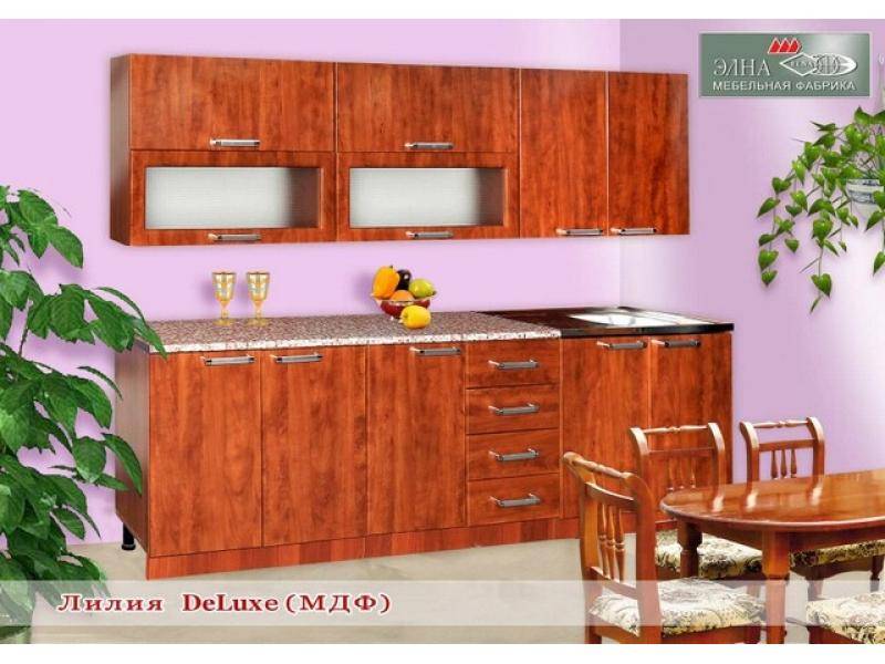 кухня прямая лилия deluxe (мфд) в Кургане