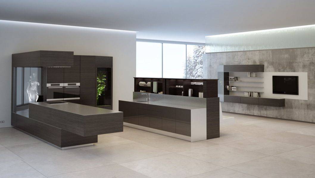 современная кухня loft в Кургане