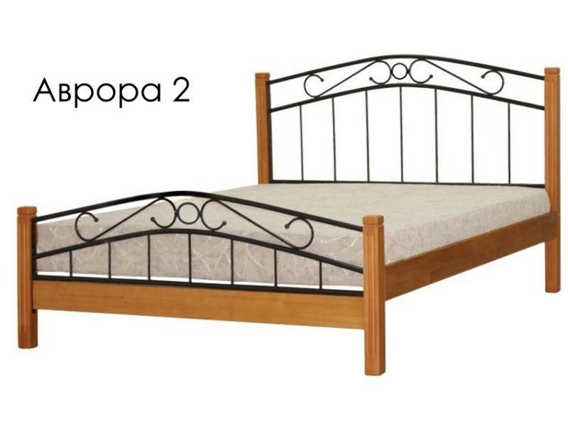 кровать аврора 2 с элементами ковки в Кургане