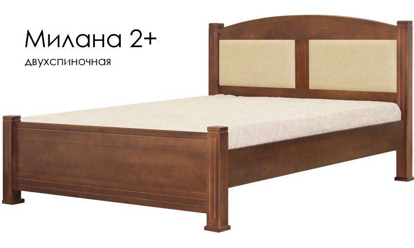кровать милана 2+ из массива сосны в Кургане