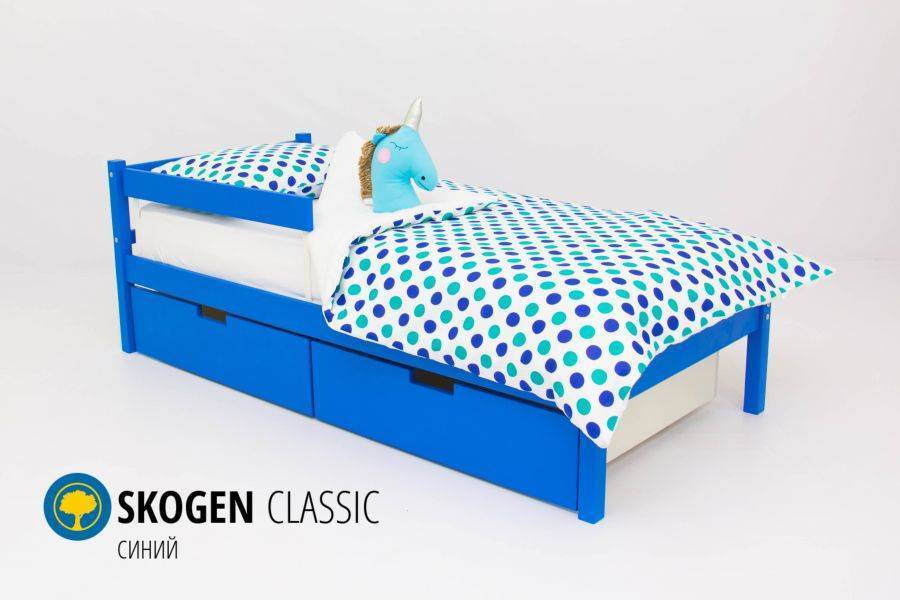 детская кровать skogen classic синий в Кургане